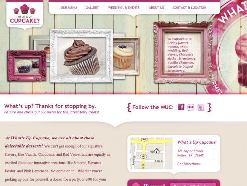 whats up cupcake 500x376 35 Examples of Pink Web Design 