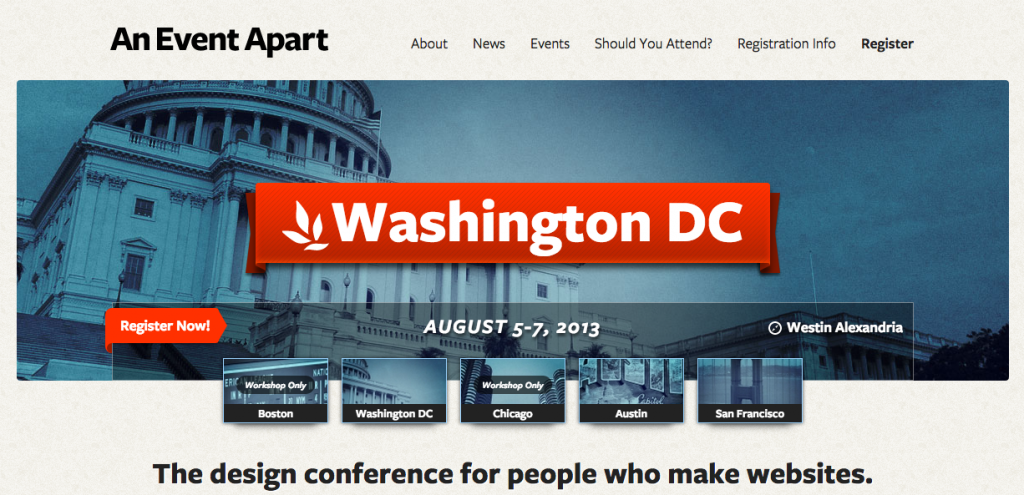 An Event Apart: The design conference for people who make websites.