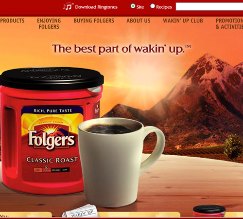 Coffee Websites - Folgers