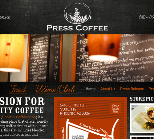Coffee Websites - Press CFW