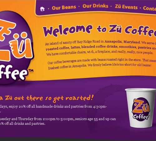 Coffee Websites - Zu Coffee