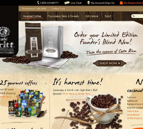 Coffee Websites - Cafebritt