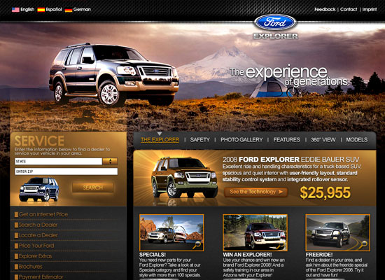 Ford Explorer Website