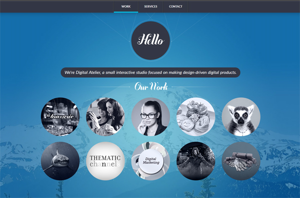 Thiết kế khung tròn Digital Atelier emphasizes circles in its design and features several other 2013 design trends.