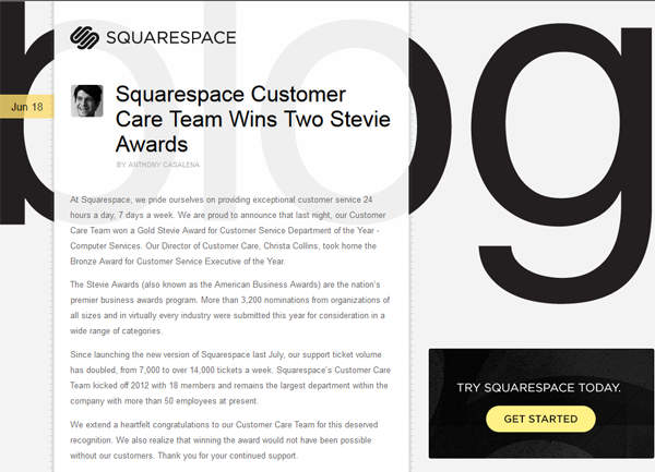 css3 The Squarespace blog uses CSS3 transparency.