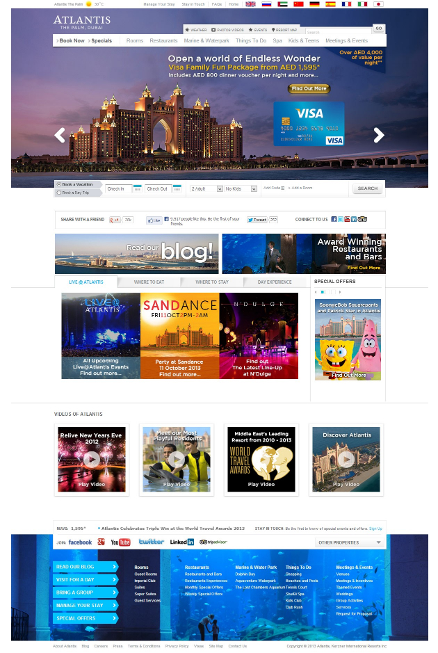 Atlantis The Palm Hotel 20+ Best Hotel Website Designs For Your Design Inspiration