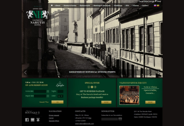 Narutis Hotel 20+ Best Hotel Website Designs For Your Design Inspiration