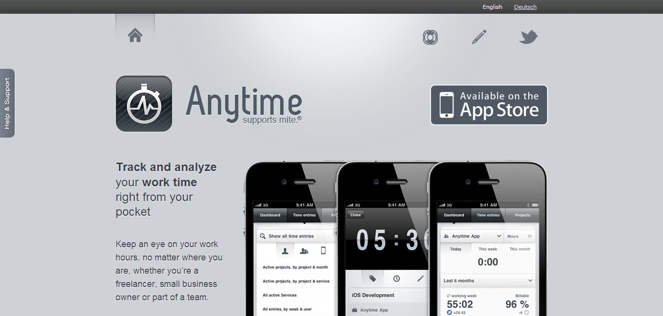 iPhone app web design