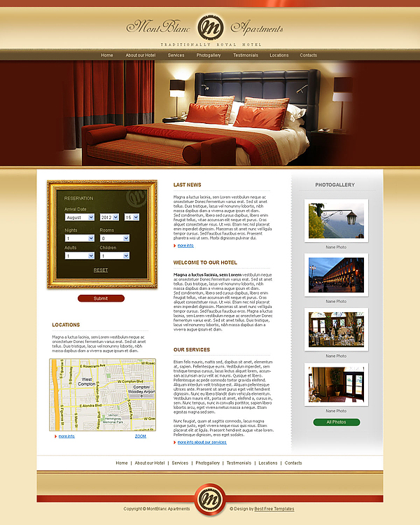 free hotel template