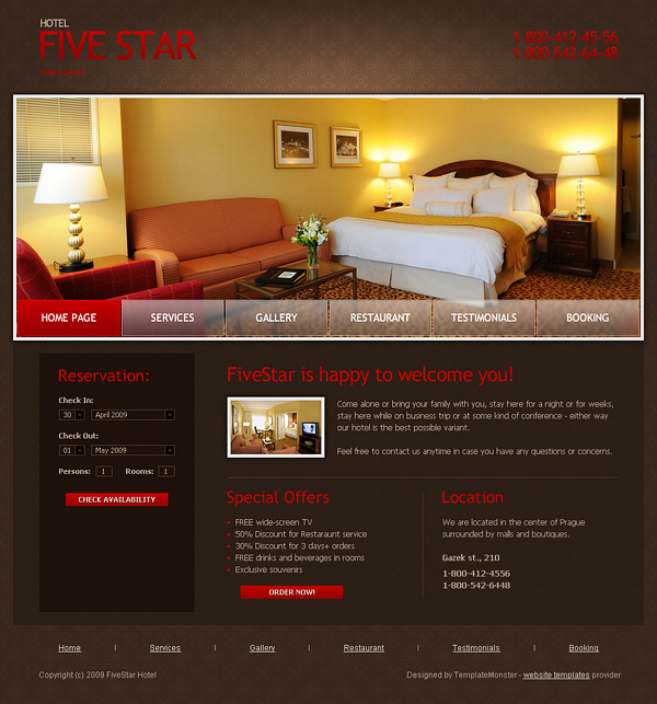 free hotel template