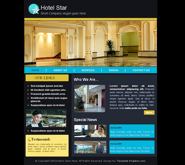 free hotel template