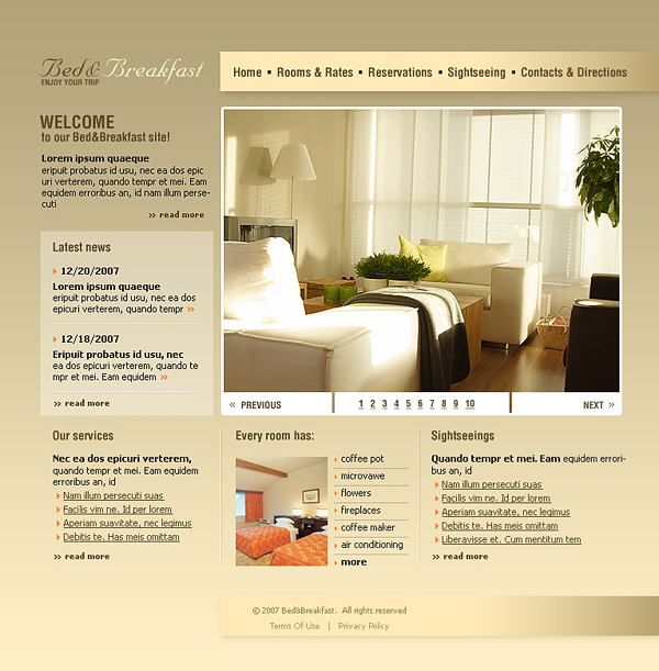 free hotel template