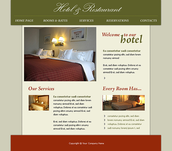 free hotel template