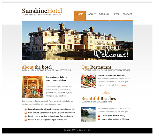 free hotel template