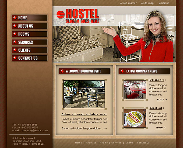 free hotel template