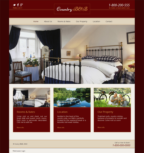 free hotel template