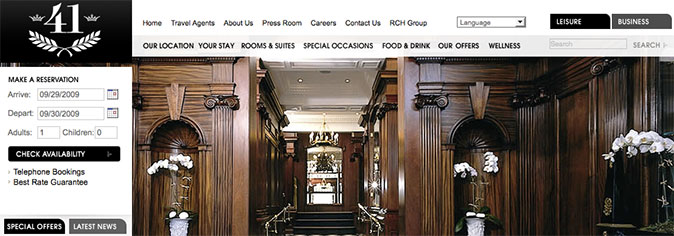 19-41 Hotel Website Design 