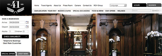 19-41 Hotel Website Design 19-41 Hotel Website Design