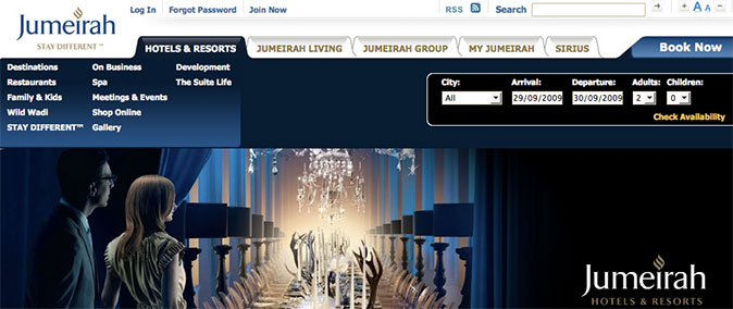 6-jumeirah Hotel Website Design 