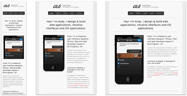 andy smart 30 Beautiful Examples of Responsive Website Design
