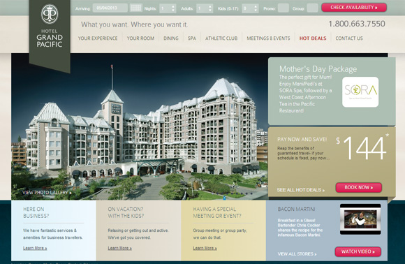 Thêm ý tưởng từ 23 mẫu thiết kế website khách sạn đẹp