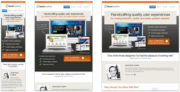 burst creative 30 Beautiful Examples of Responsive Website Design