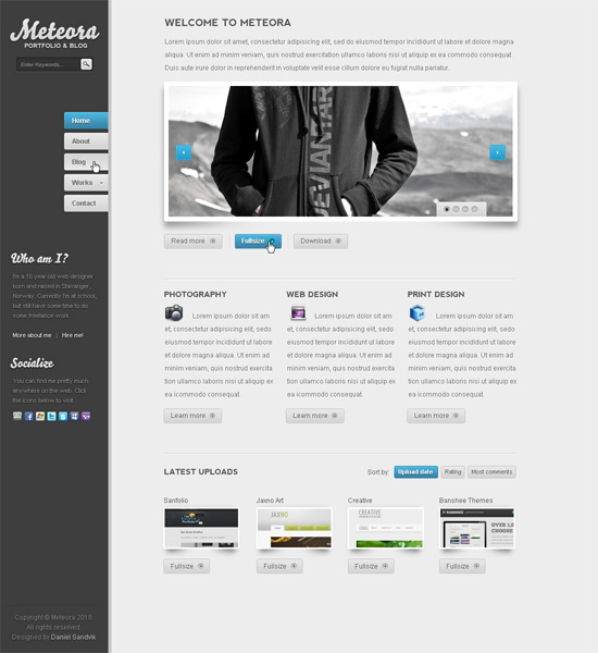 Web Design Interface F-rom DeviantArt in August'10