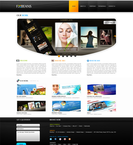 Web Design Interface F-rom DeviantArt in August'10