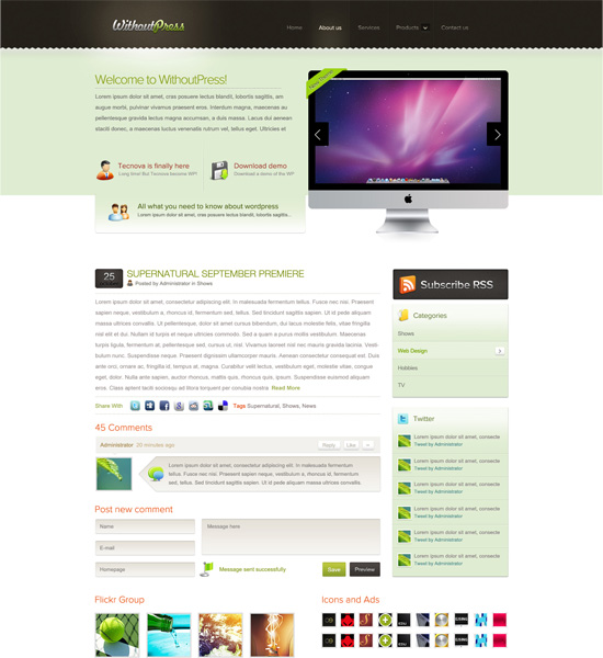 Web Design Interface F-rom DeviantArt in August'10