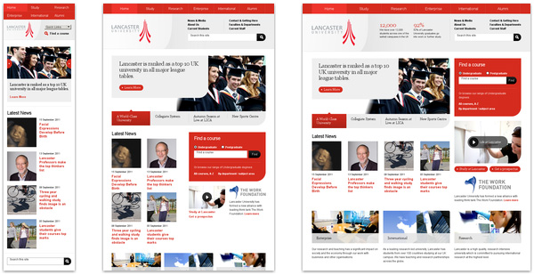 lancaster university 30 Beautiful Examples of Responsive Website Design