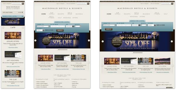 macdonald hotels 30 Beautiful Examples of Responsive Website Design