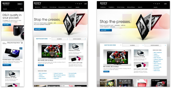 sony 30 Beautiful Examples of Responsive Website Design