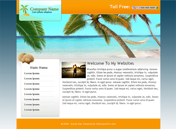 free travel css templates