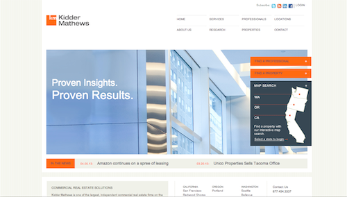 Kidder Matthews real estate web design