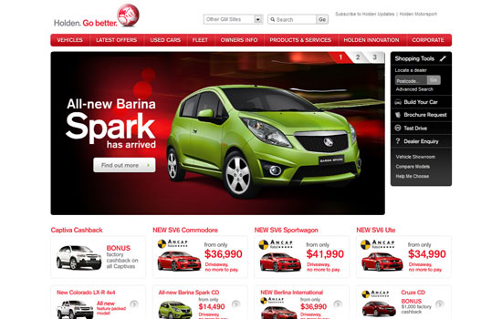 Beautiful Cars Website Design Showcase