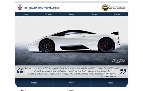 Beautiful Cars Website Design Showcase