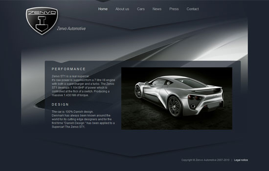 Beautiful Cars Website Design Showcase