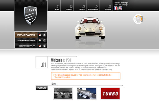 Beautiful Cars Website Design Showcase