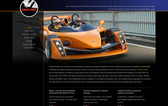 Beautiful Cars Website Design Showcase