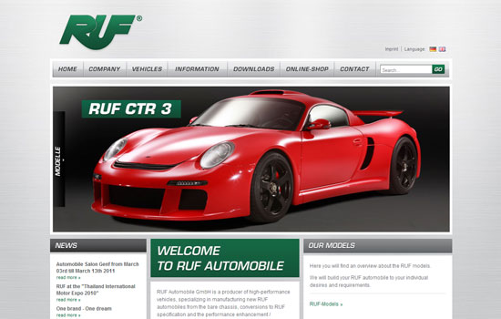 Beautiful Cars Website Design Showcase