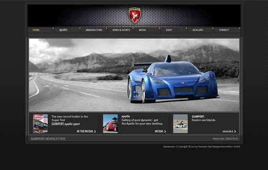 Beautiful Cars Website Design Showcase