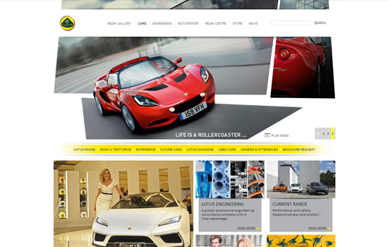 Beautiful Cars Website Design Showcase