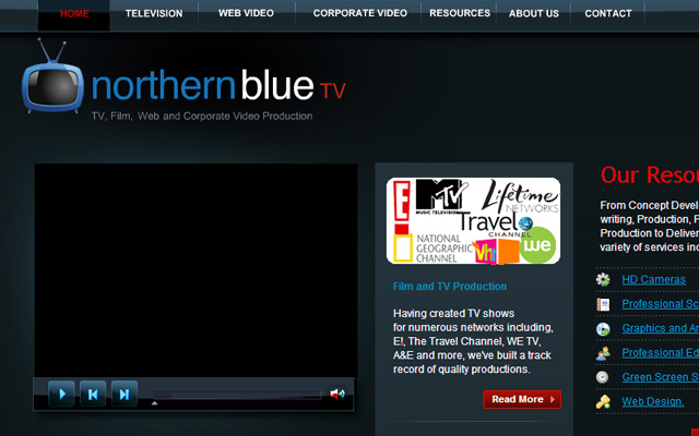 northern blue website layout inspiring