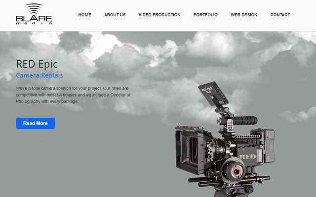 blare media website layout inspiring design