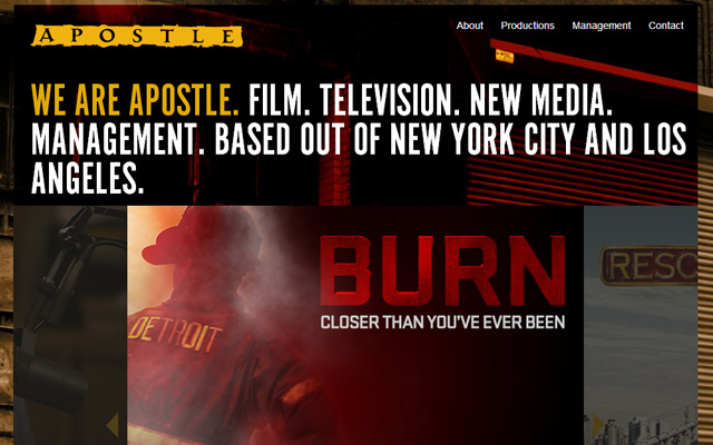 apostle nyc website layout production company