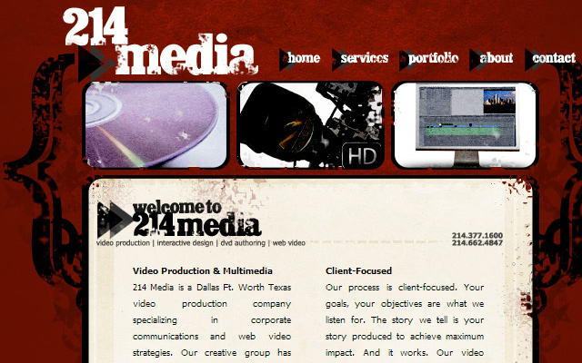 214media production company website dallas texas