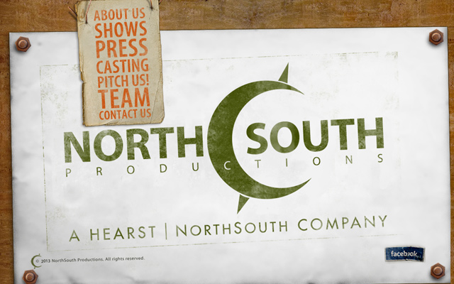 north south production company website layout