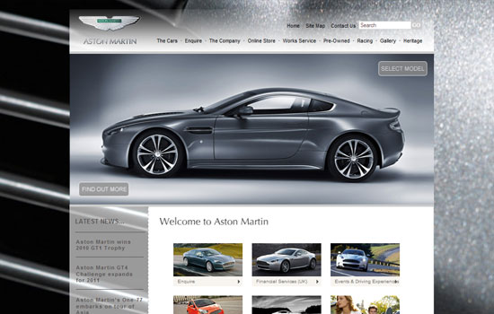 Beautiful Cars Website Design Showcase