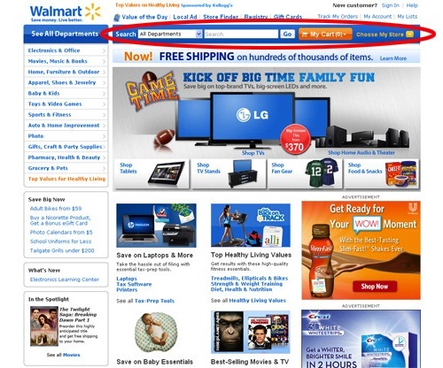 Walmart Search Box