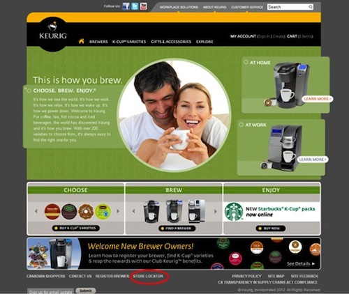 Keurig Store Finder